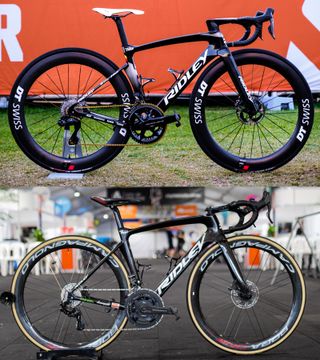 A comparison of Caleb Ewan's Ridley Noah Fasts old and new