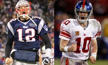 In the 2008 Super Bowl, New England Patriots quarterback Tom Brady saw his perfect season spoiled by New York Giants QB Eli Manning: On Feb. 5, they'll get a rematch.