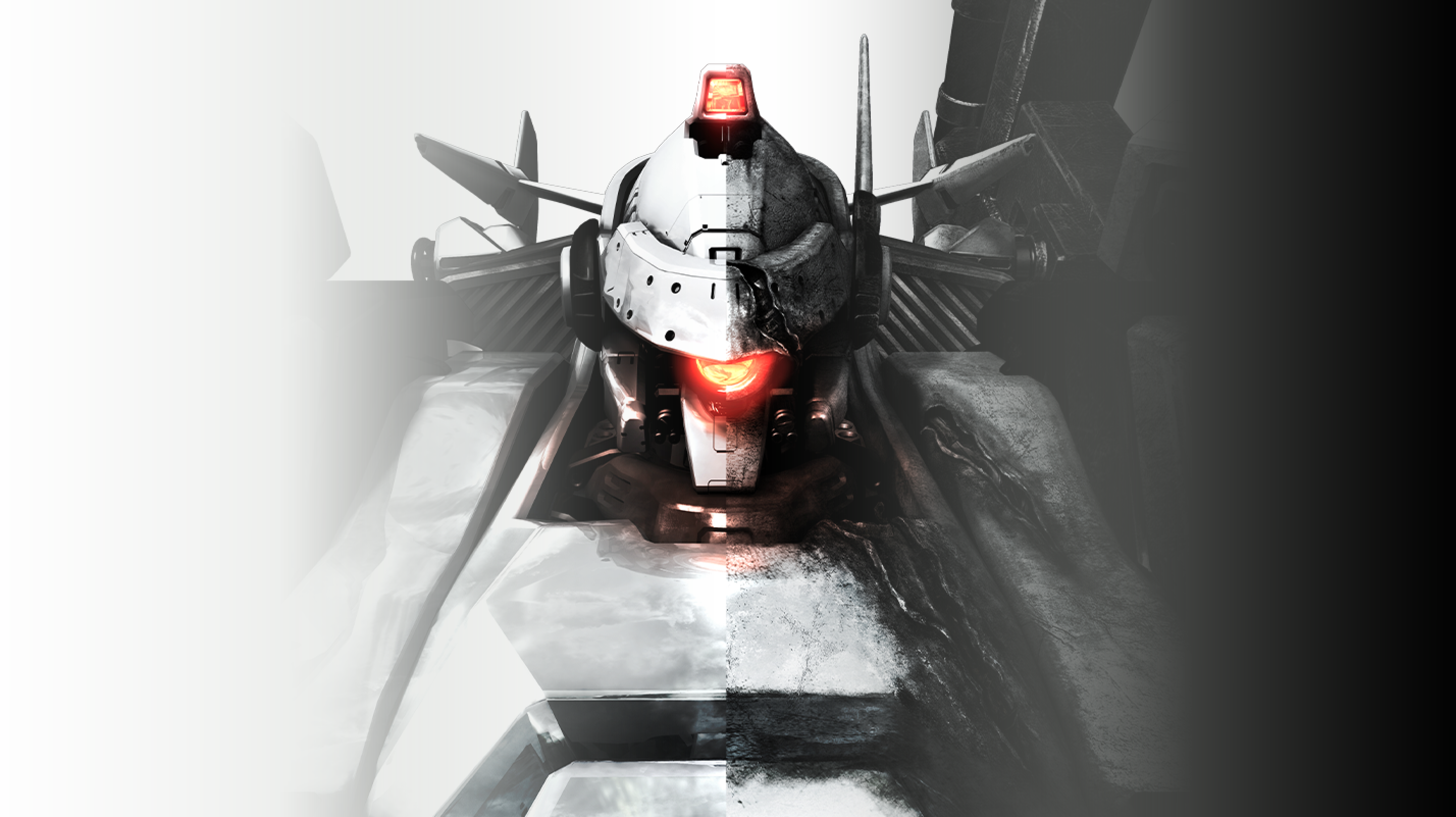Armored Core Mobile 3 key art showing a mech with glowing red laser