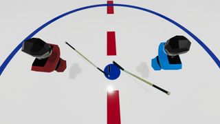 Best Free Steam Games - Puck - Two ice hockey players square off at the start of a match.