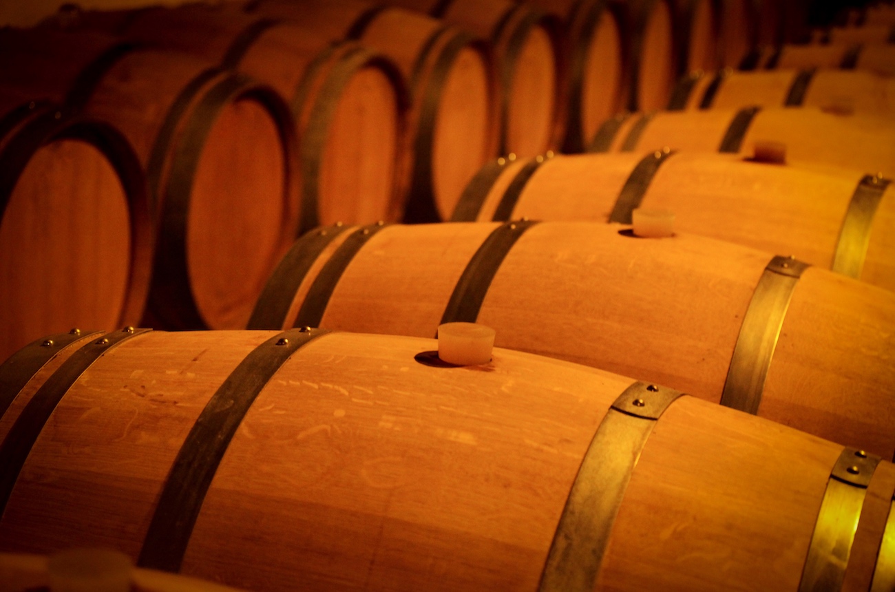 wine barrel cellar in france. bordeaux 2024 branaire-ducru
