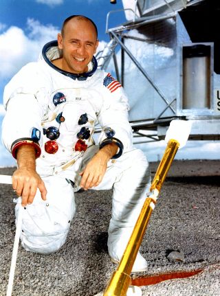 NASA portrait of Apollo 12 lunar module pilot Alan Bean.