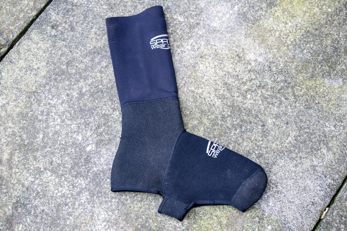 The Spatz Fasta overshoe on a concrete slab