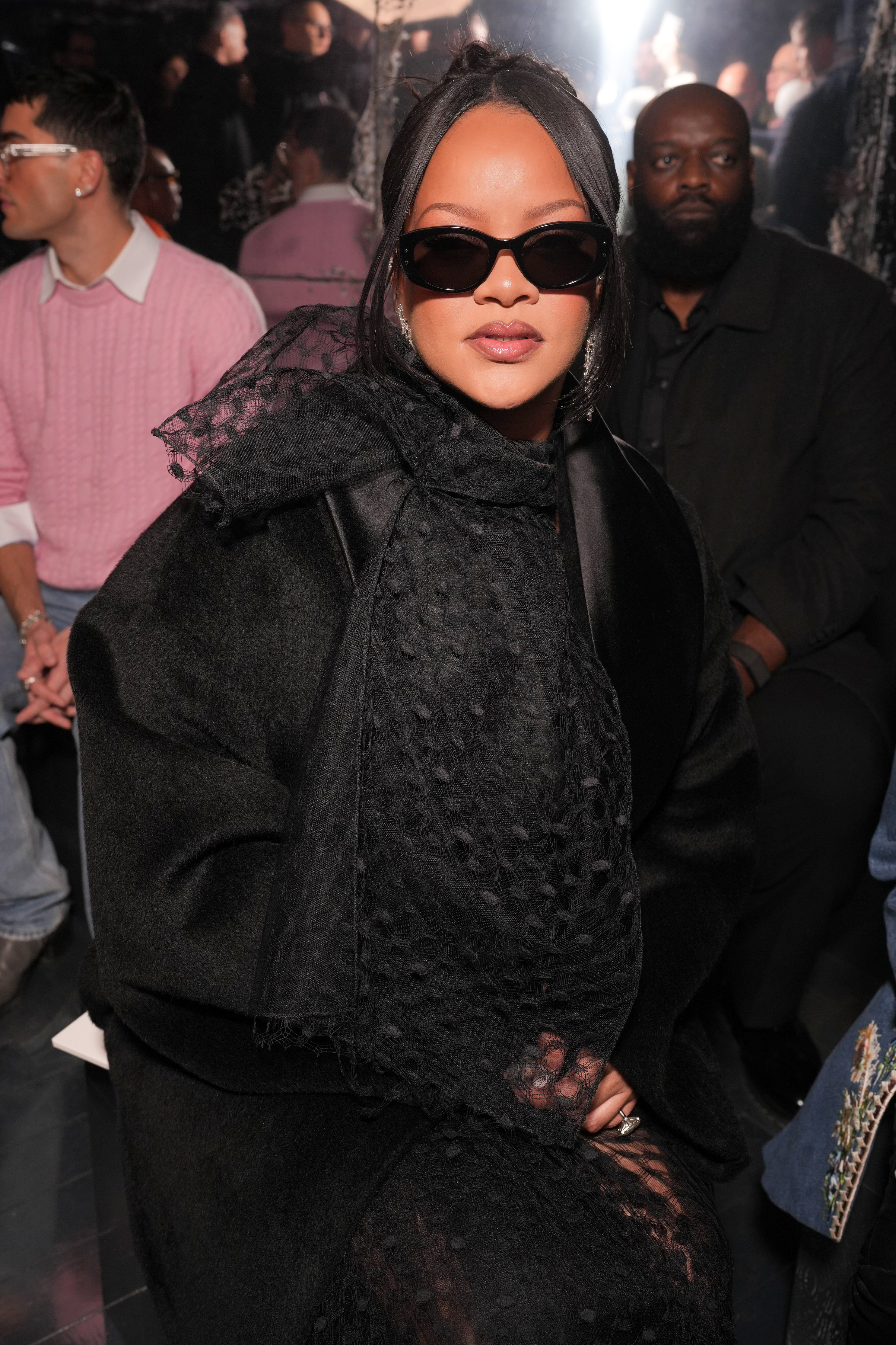 Rihanna sitting front row at Dior Couture Spring 2026 show