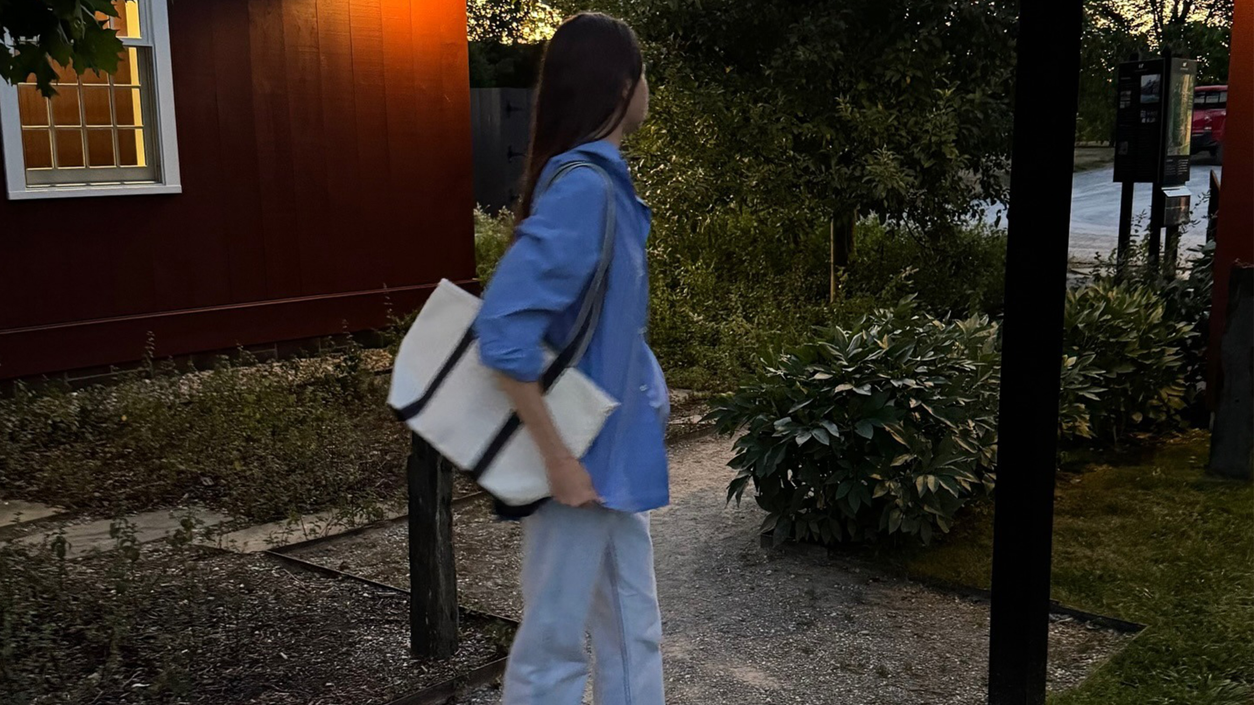 Anna Porte wearing elevated basics. 