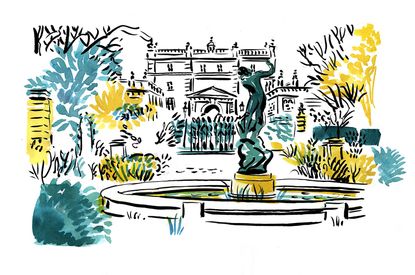 Illustration of St John's Lodge Gardens, London, UK