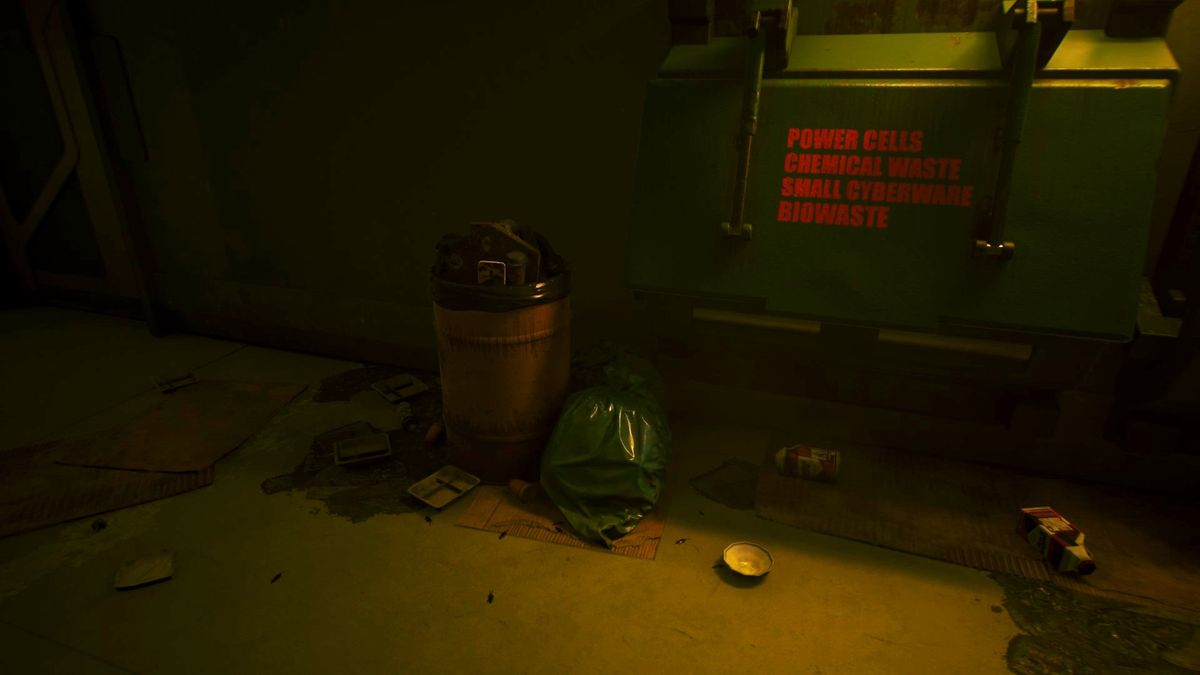 Cyberpunk 2077 Nibbles bowl and trash can