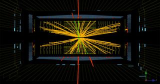 proton-proton collisions showing what may be the Higgs boson particle