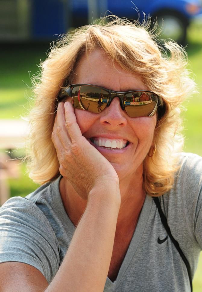 Deidre Yorks Mom was relaxed at the finish
