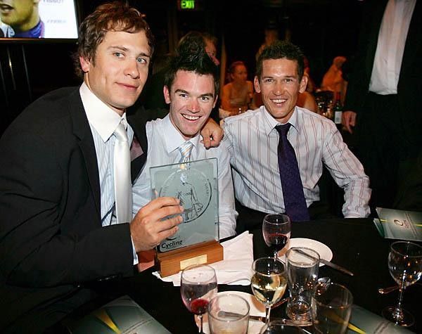 (L to R) Ben Kersten, Chris Sutton and Robbie McEwen.