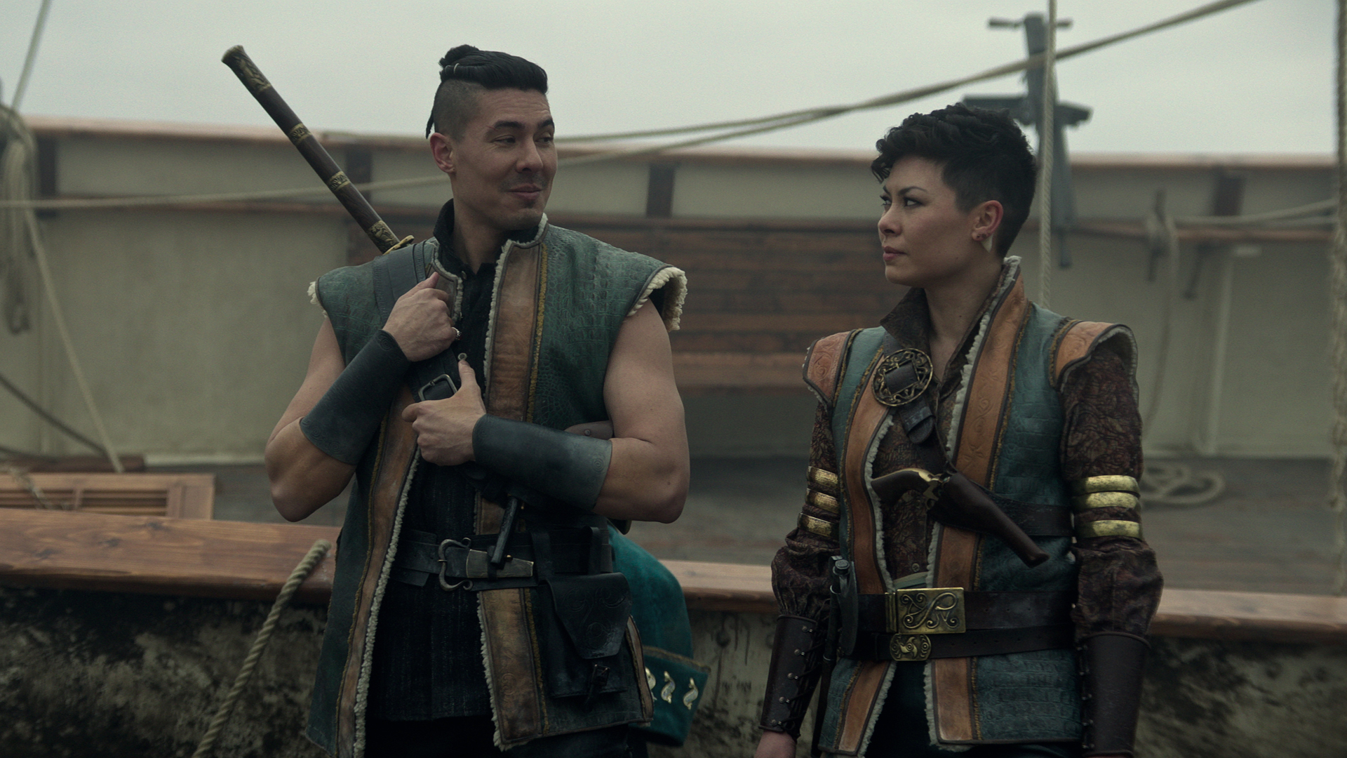 Tolya shares a joke with Tamar in Shadow and Bone season 2