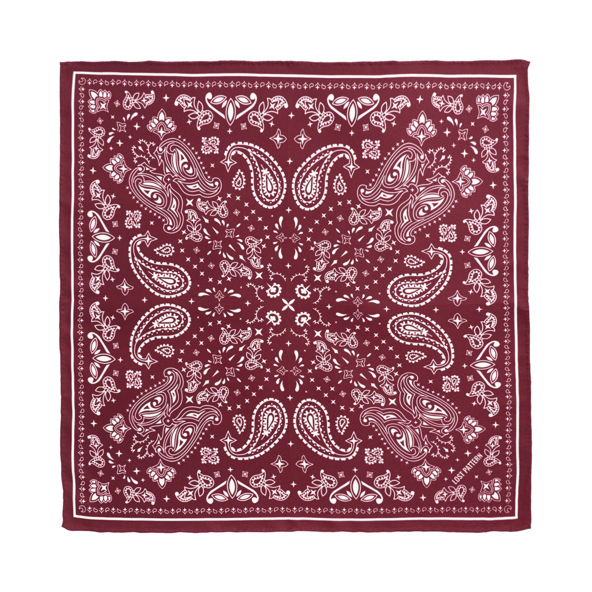 "paisley" Silk Bandana Scarf - Rodeo Red - Rodeo Red