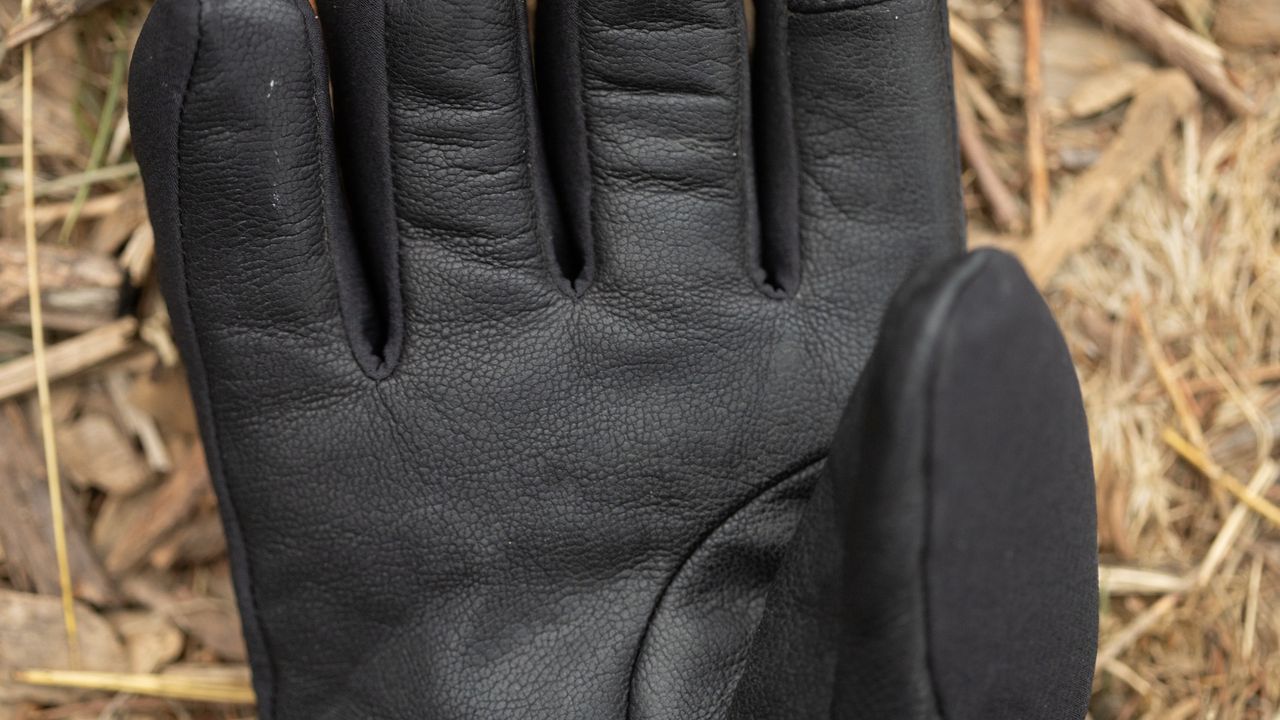 Eddie Bauer Guide Pro Lite Smart Heated Gloves palm detail