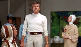 In Like Flint James Coburn trying to figure out the room