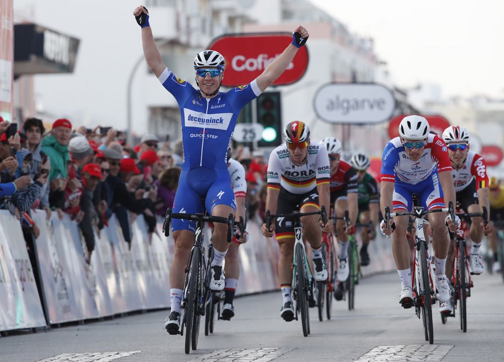 Fabio Jakobsen (Deceuninck-QuickStep) win the opening stage at the Volta ao Algarve