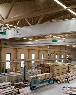 Factory of timber construction