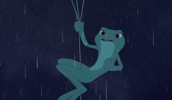 Tiana as a frog in the Princess and the Frog