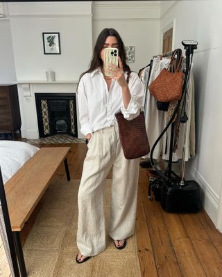 The Best Tops to Wear With Wide Leg Trousers Hands Down Who What Wear