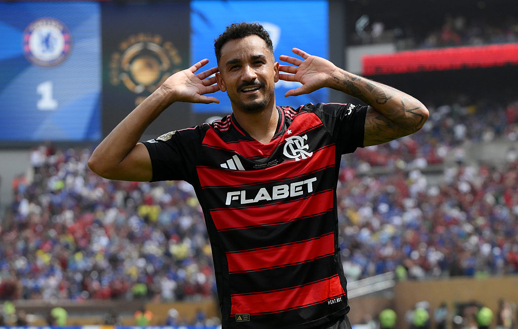 Danilo #13 of CR Flamengo celebrates scoring his team's second goal during the FIFA Club World Cup 2025 group D match between CR Flamengo and Chelsea FC at Lincoln Financial Field on June 20, 2025 in Philadelphia, Pennsylvania.