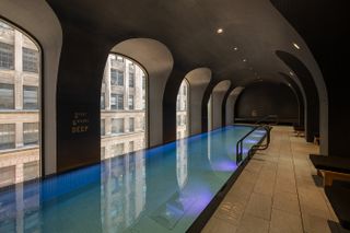 swimming pool at 130 William by Adjaye completes