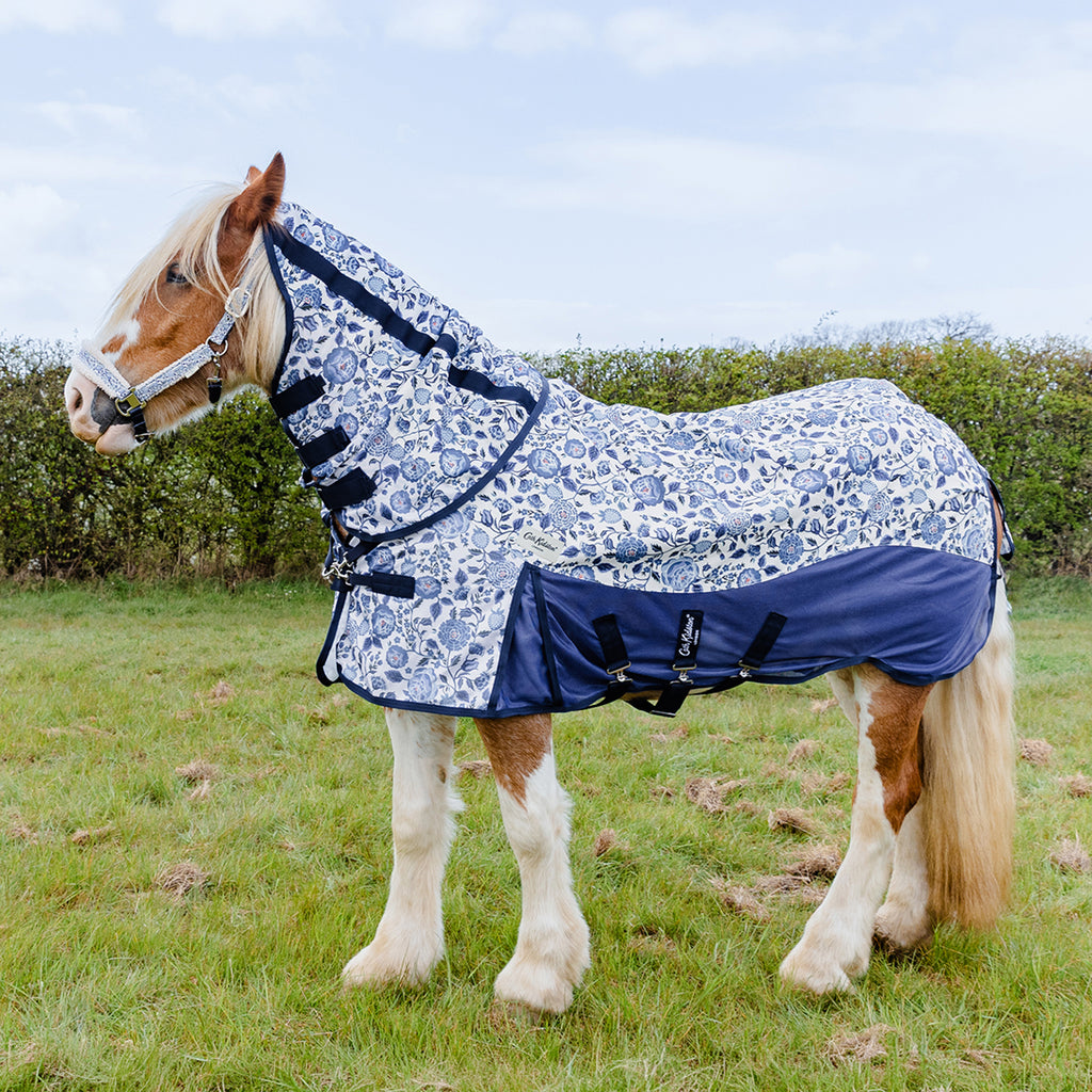 Cath Kidston Blue Strawberry Rain Sheet &amp;amp; Fly Rug Set