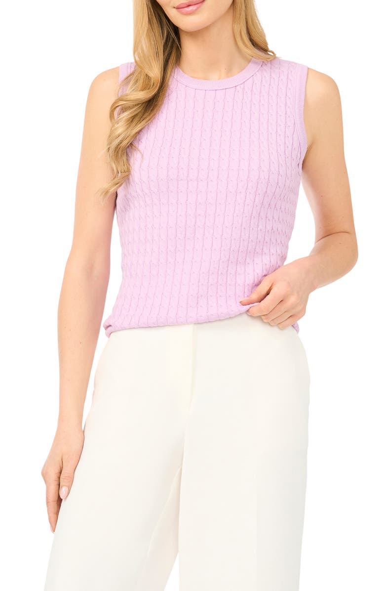 Cable Stitch Cotton Sweater Tank