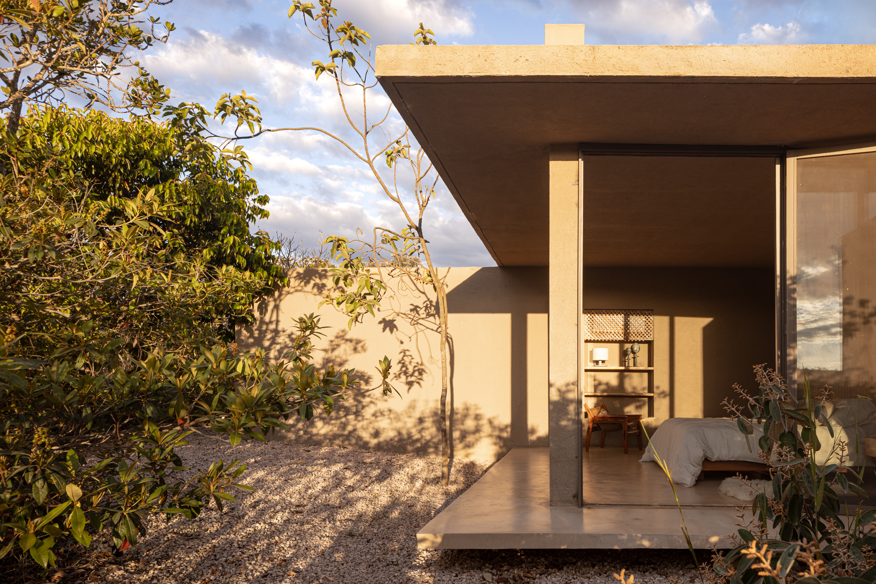 Casa Lilaya is a holistic Brazilian house built on crystal-infused land