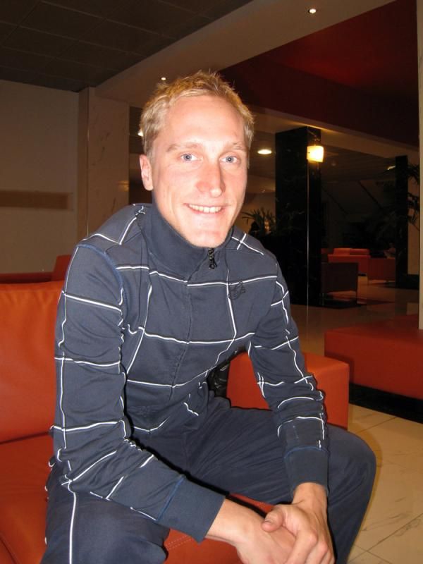 Enrico Gasparotto at the Astana training camp