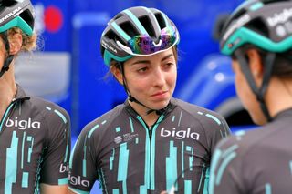 Sophie Wright riding for Bigla at the 2019 GP de Plouay