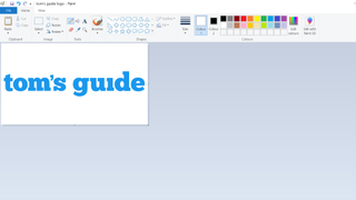 How to edit images in Microsoft Paint - a screenshot of the Tom's Guide logo in Microsoft Paint