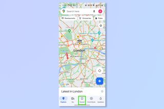 The first step to deleting Google maps location history on Android