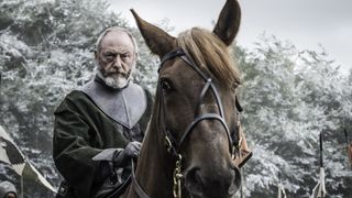 Davos Seaworth (Liam Cunningham) on horseback in "Game of Thrones" season 6