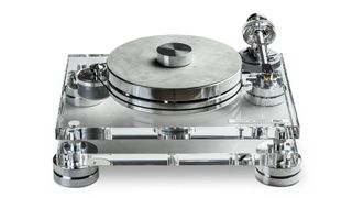 Musical Fidelity M8xTT turntable on a white background
