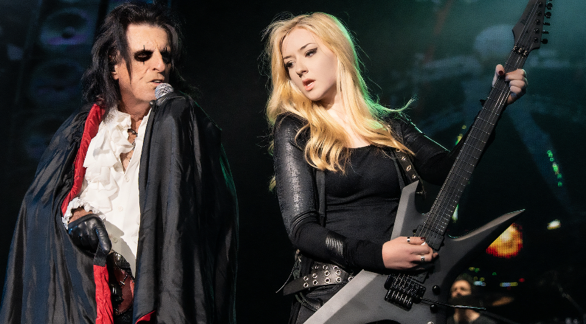 Alice Cooper and guitarist Anna Cara