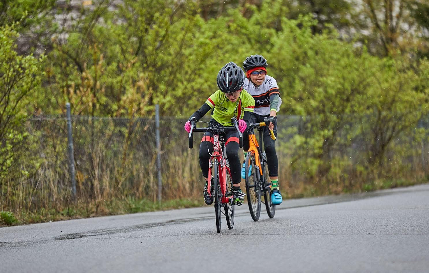 Ethan Brown rides his red Diamondback bike as a 10 year old