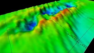 A 3D sonar scan of the remains of British warship HMS Electra, one of several war wrecks in the Java Sea thought to have been plundered by metal scavenging operators.