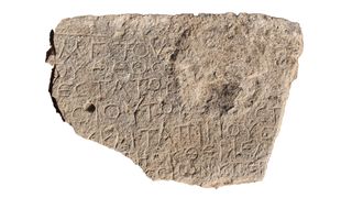 A newly discovered Greek inscription dating to 1,500 years ago begins with the phrase, "Christ born of Mary."