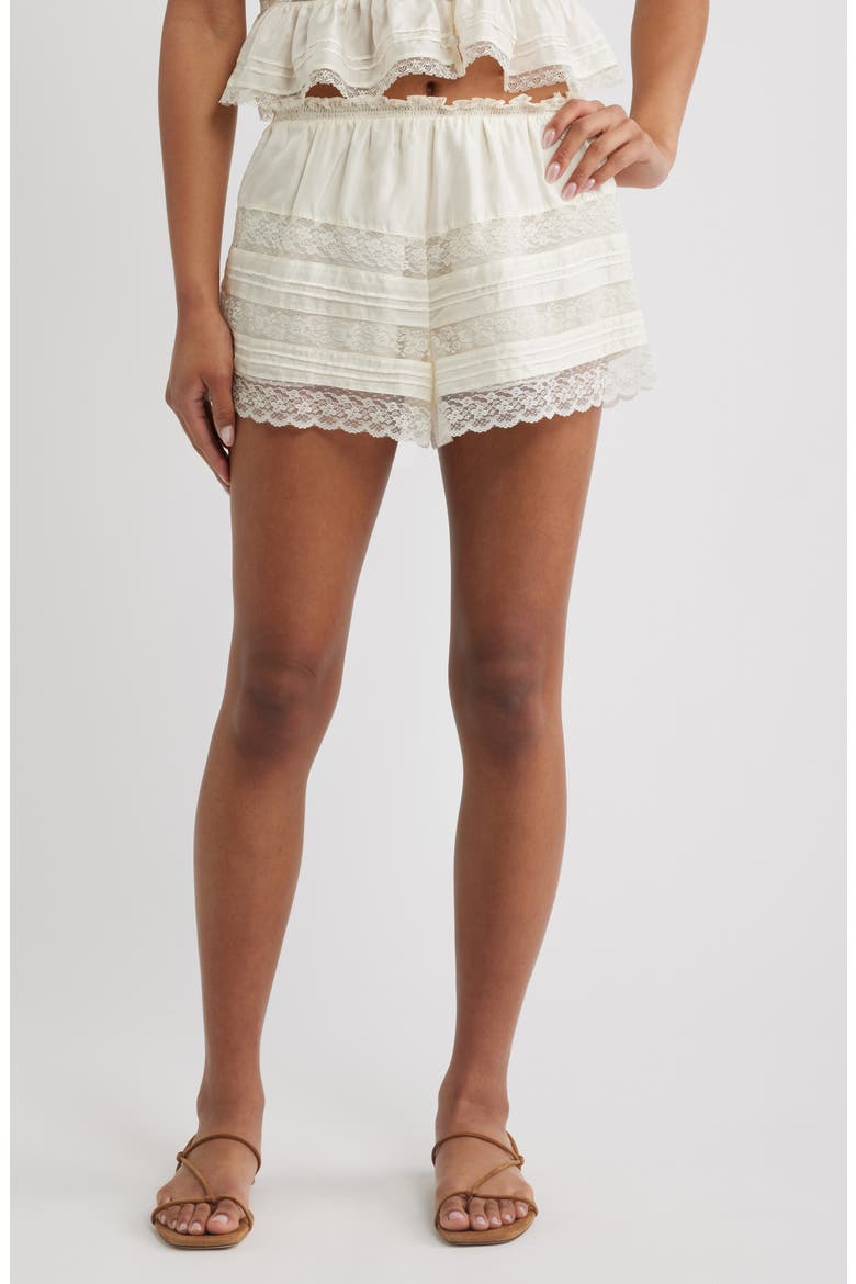 Emanuela Silk &amp;amp; Lace Shorts