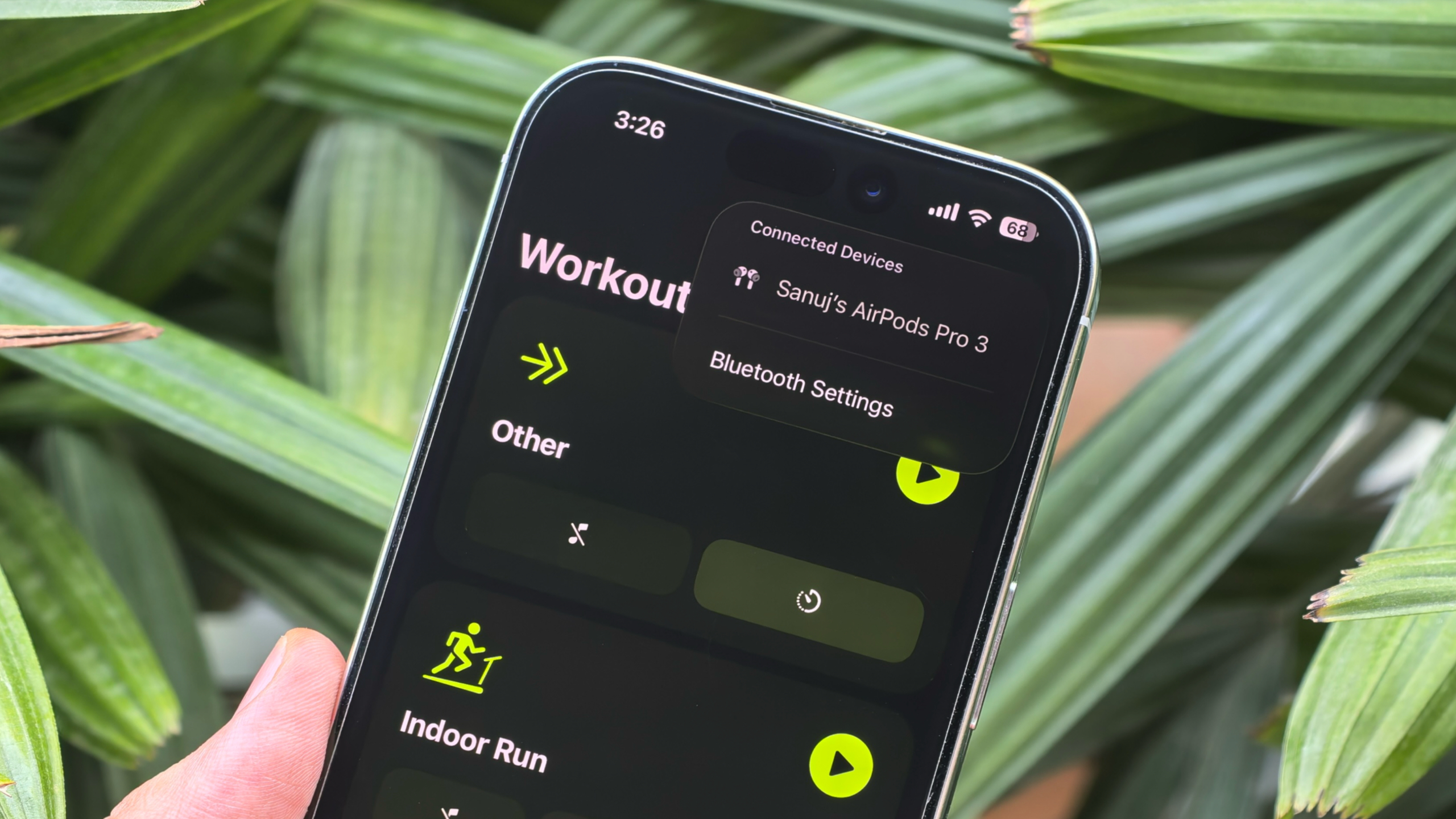 Workout tracking in AirPods Pro 3