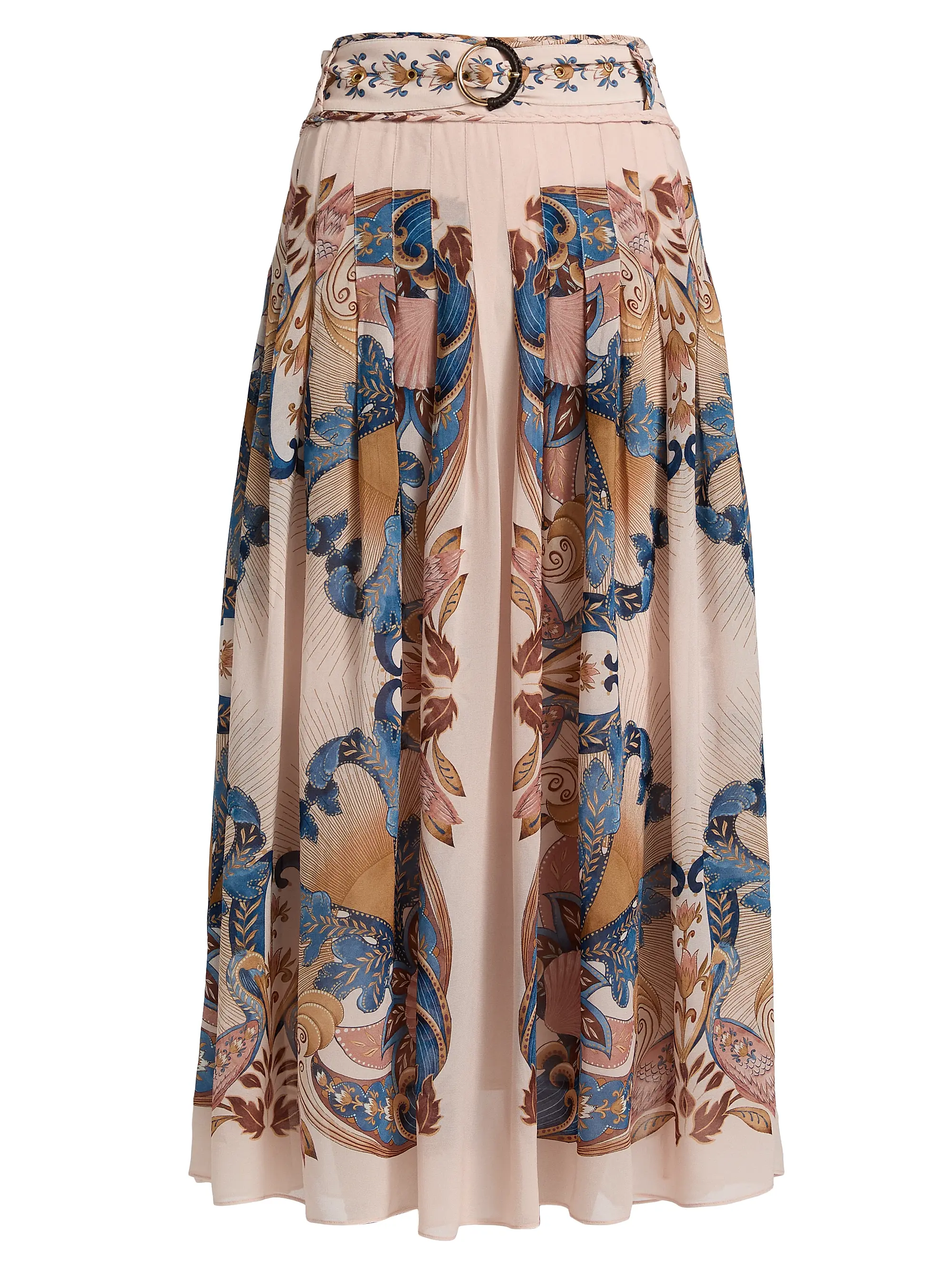 Sea Garden Pleated Maxi Skirt