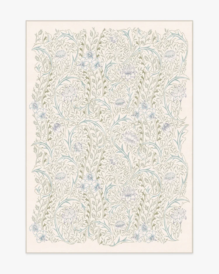 Morris &amp;amp; Co x Ruggable, Wild Tulip &amp;amp; Vine Cream Rug