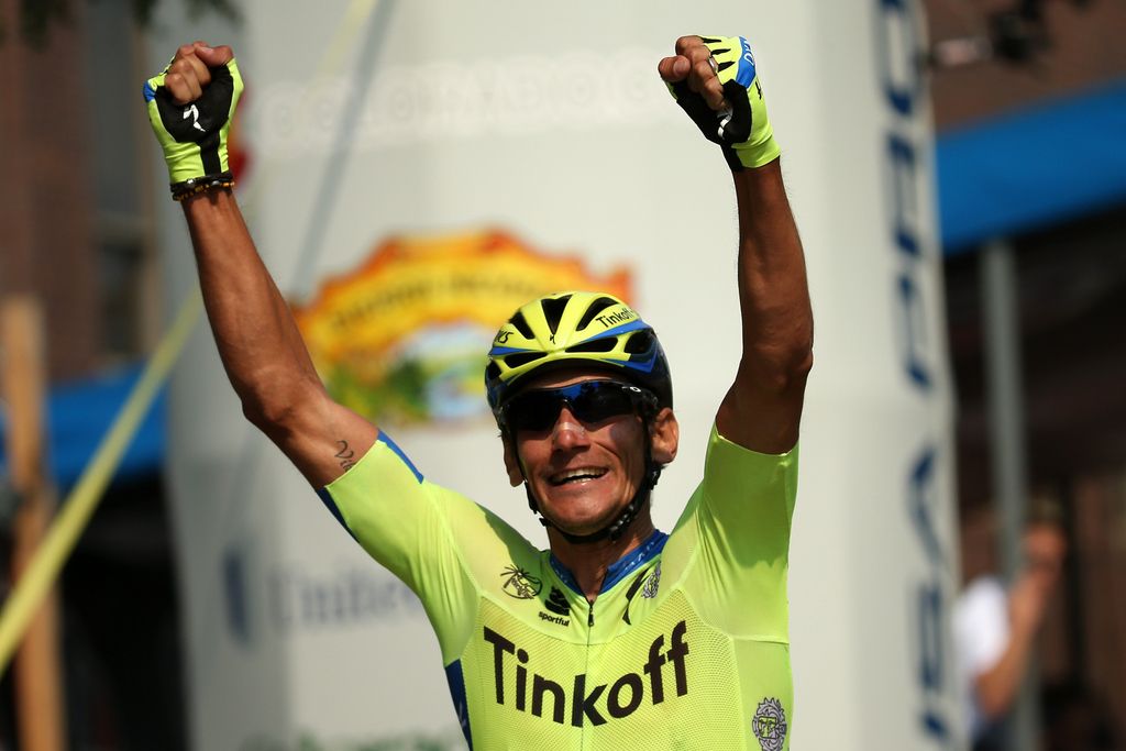 Roman Kreuziger (Tinkoff-Saxo) celebrates his first win in over two years