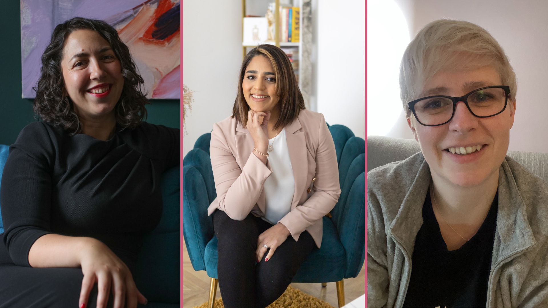 Three women, Emily Pomroy-Smith, Anita Guru, Jenny Lucas, who have gone through early perimenopause