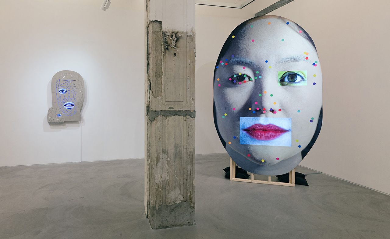 PriV%te’ the artist Tony Oursler’s latest multimedia extravaganza, on show at Lehmann Maupin’s Hong Kong gallery