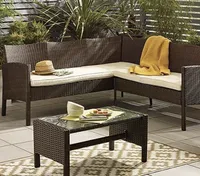 Nevada Brown Rattan Corner Sofa Set | Was £299 now £149.50 at Dunelm