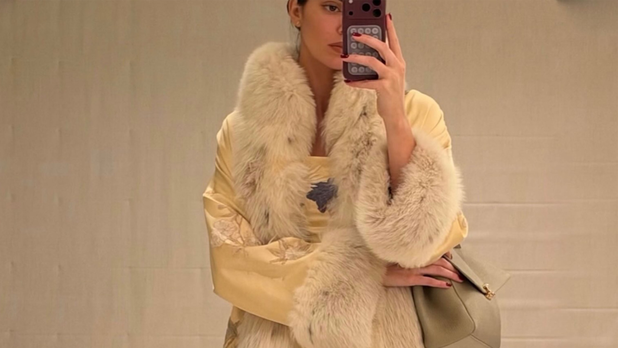 Kendall Jenner wearing a Conner Ives coat.
