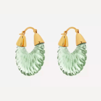 Shyla Gold-Plated Etienne Glass Hoop Earrings: £60.00