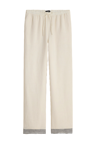 J.Crew, New Soleil Pants in Striped Linen (Were $118) 