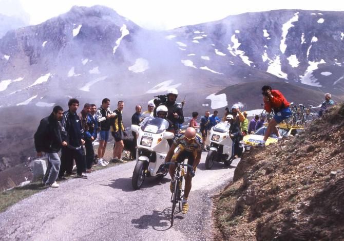 Marc0 Pantani on the attack in 1999