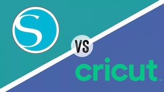 Cricut vs Silhouette; logos for Cricut and Silhouettee